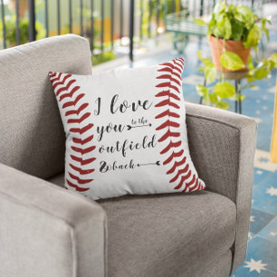 Coussin Aimez-vous au softball Outfield & Back Baseball