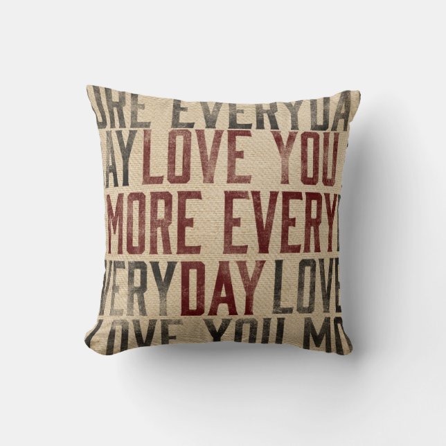 Coussin aimez-vous un style plus quotidien de toile de (Recto)