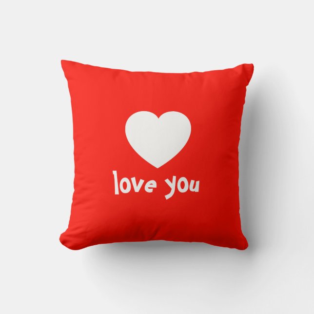 Coussin Aimez-vous Valentine Coeur Vacances Jeu d'oreiller (Recto)