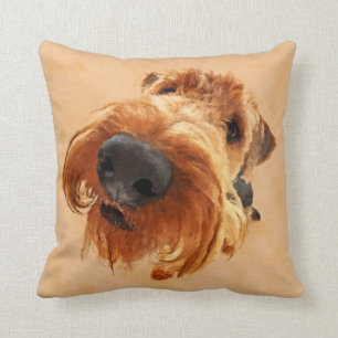 Coussin Airedale drôle Terrier