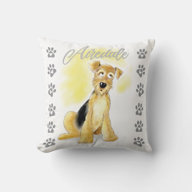 Coussin Airedale lance l'oreiller (Recto)