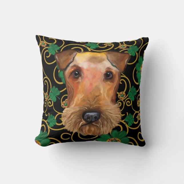 Coussin Airedale Terrier (Recto)