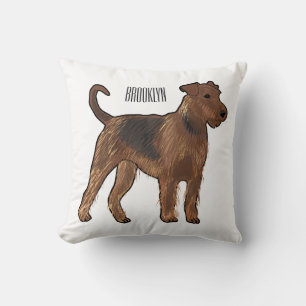 Coussin Airedale terrier dog cartoon