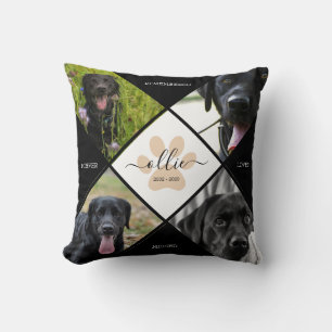 Coussin Ajamé aimé rappelé Collage photo animal familier 