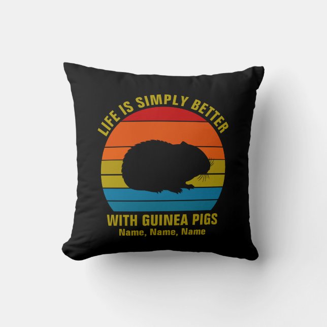 Coussin Ajouter des noms Changer tout le texte, Vie mieux  (Recto)