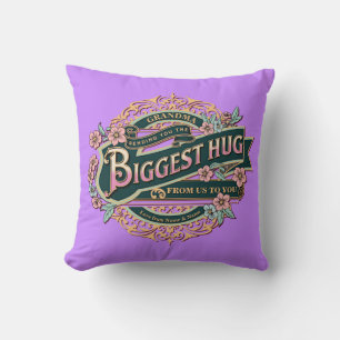 Coussin Ajouter NAMES Envoi de grand-mère ou maman le plus