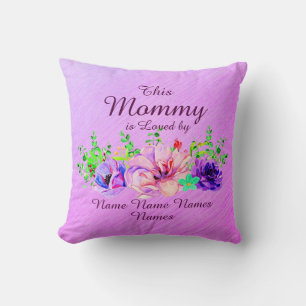Coussin Ajouter ou modifier des noms Cette maman est aimée