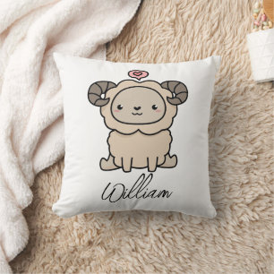 Coussin Ajouter un nom au mouton - Don de l'amant du mouto