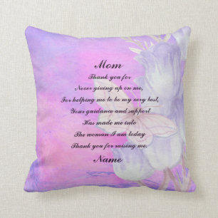 Coussin Ajouter un nom Changer le texte Merci Maman Fête 