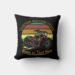 Coussin Ajouter un nom Modifier le texte Vintage Rainbow M