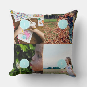 Coussin Ajouter vos propres photos personnalisable 4 image