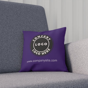 Coussin Ajouter votre entreprise Logo Site d'affaires Purp