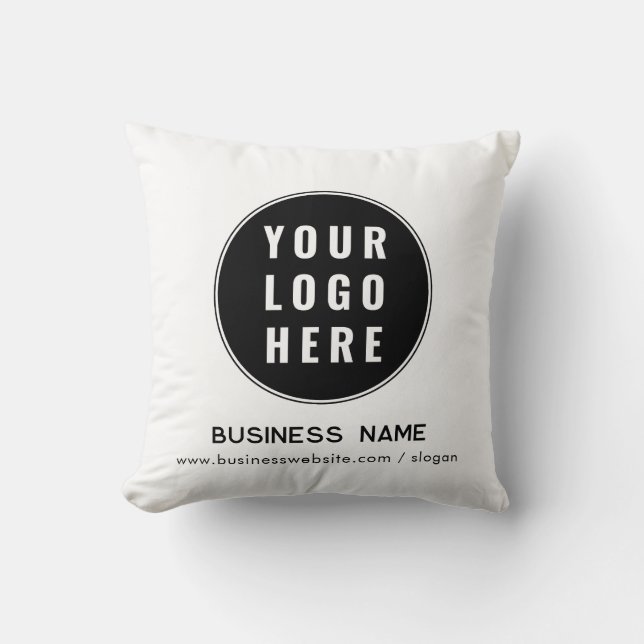 Coussin Ajouter votre logo d'entreprise Location d'entrepr (Recto)