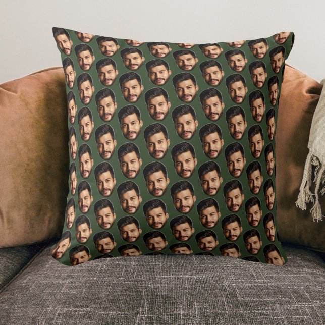 Coussin Ajouter votre Motif photo à visage amusant Personn (Créateur téléchargé)
