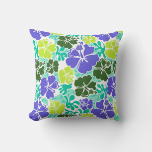 Coussin Akahai Hibiscus Hawaïen Floral Tropical