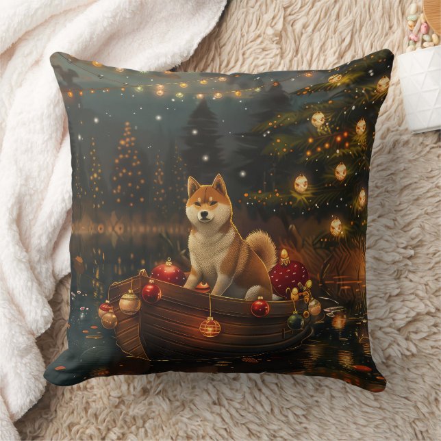 Coussin Akita Christmas Festive Voyage (Couverture)