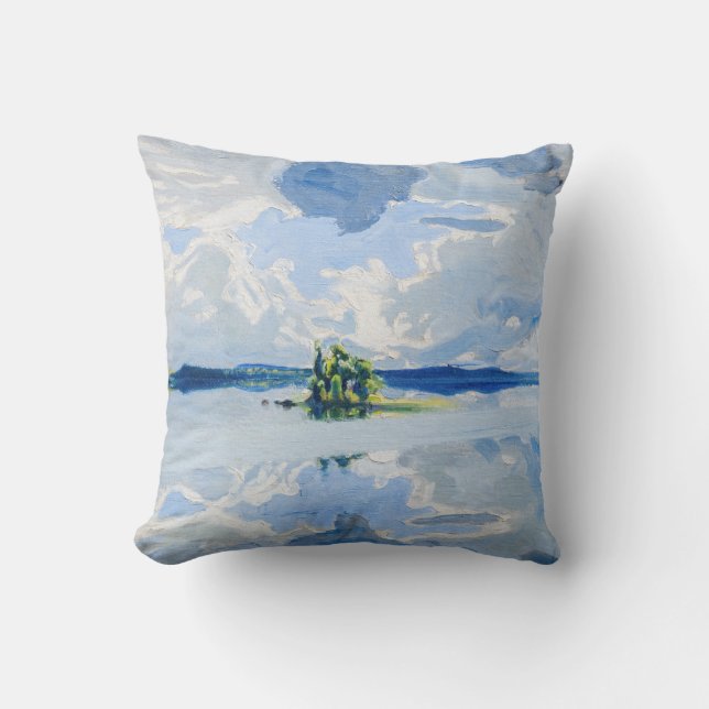 Coussin Akseli Gallen-Kallela - Nuages au-dessus d'un lac (Recto)