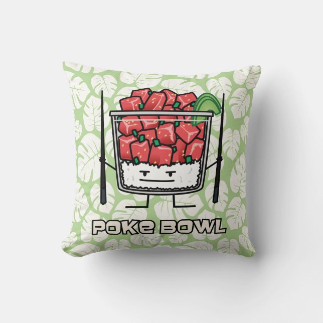 Coussin Aku de baguettes de salade de poisson cru d'Hawaï (Recto)