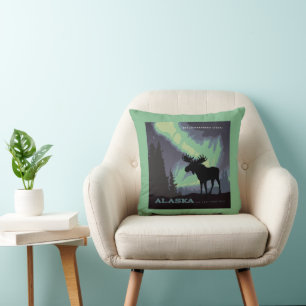 Coussin Alaska Oie des aurores nordiques