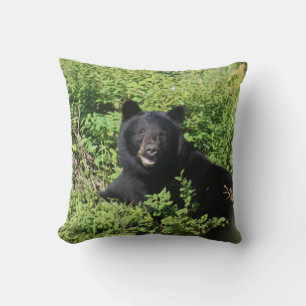 Coussin Alaska - Ours noir dans les buissons de baies