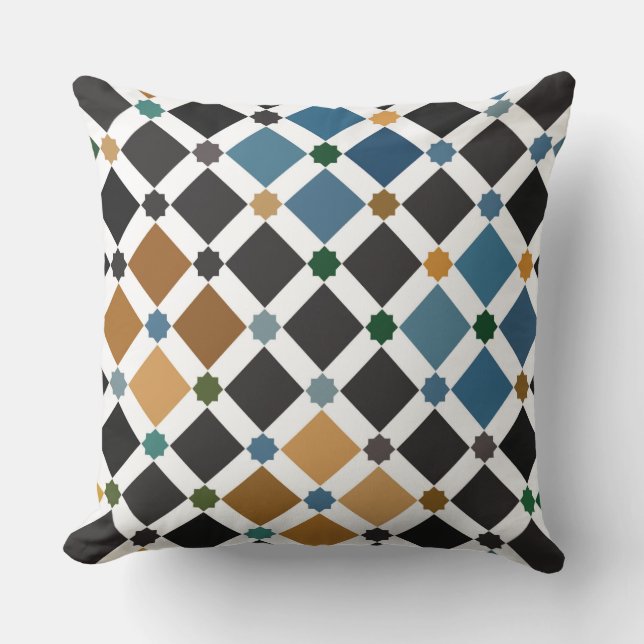 Coussin Alhambra Baby Pillow – Soft Geometric Square Patte (Recto)