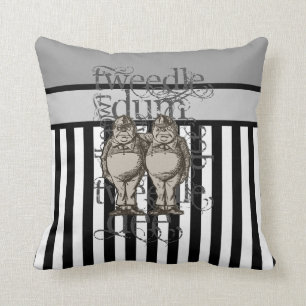 Coussin Alice au pays des merveilles Tweedledum et la
