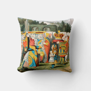 Coussin Alice Aventures Merveilleux Reine de Coeur