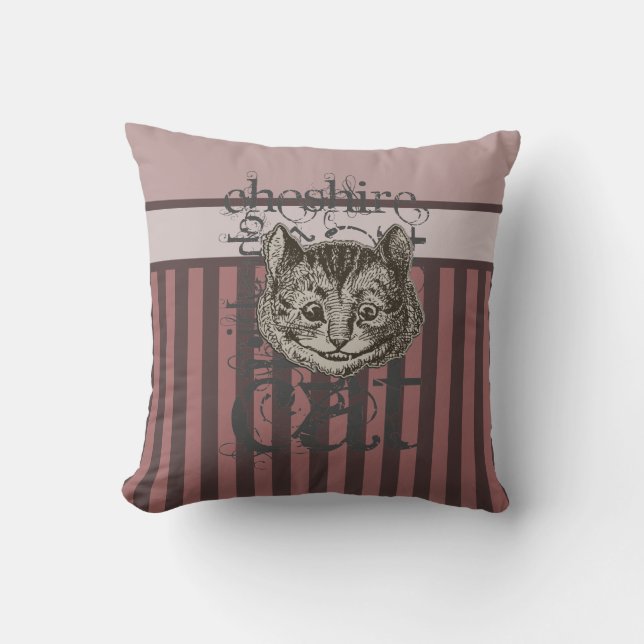Coussin Alice dans la grunge de chat de Cheshire du pays (Recto)