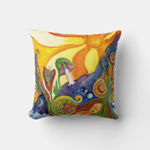 Coussin Alice dans le rêve féerique de soleil d'imaginaire