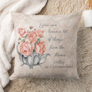 Coussin Alice In Wonderland Vintage Style Jeu d'oreiller