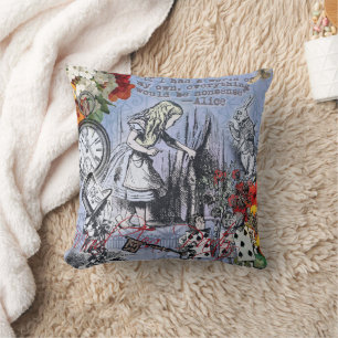 Coussin Alice rideau de nonsens merveilleux classique
