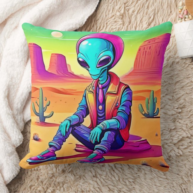 Coussin Alien cool Desert Chillin (Couverture)