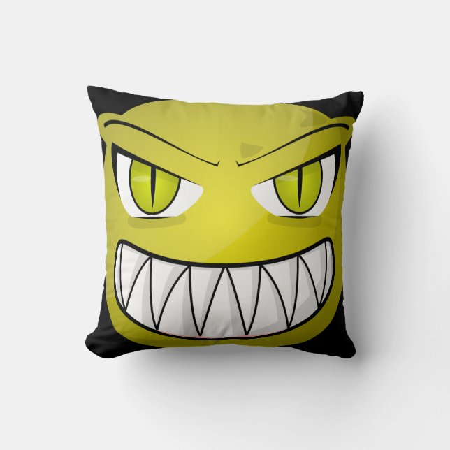 Coussin Alien gothique vintage d'Halloween (Recto)
