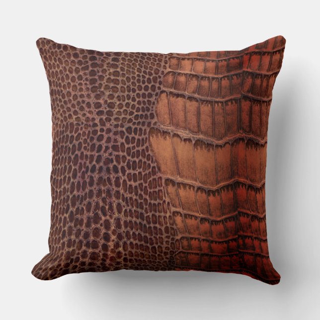 Coussin Aligator Classic Reptile en cuir (Faux) (Recto)