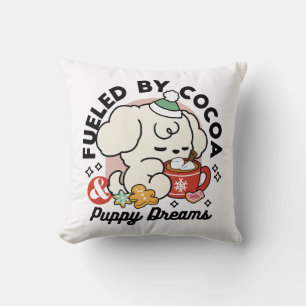 Coussin Alimenté par le cacao et les Rêves de chiots - Chi