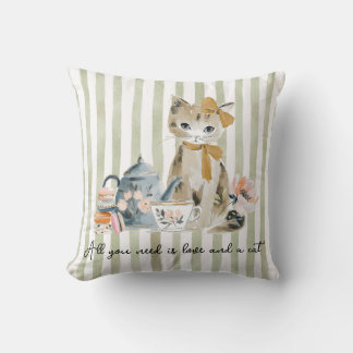 Coussin All you need is love and a cat