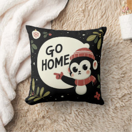 Coussin Aller à la maison Noël Monkey
