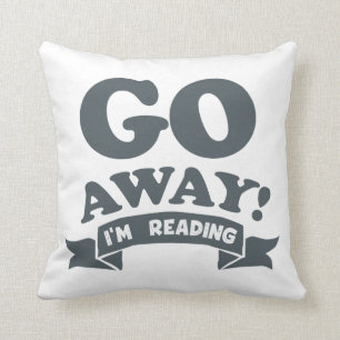 Coussin Aller-en ! Je lis l'avertissement silencieux