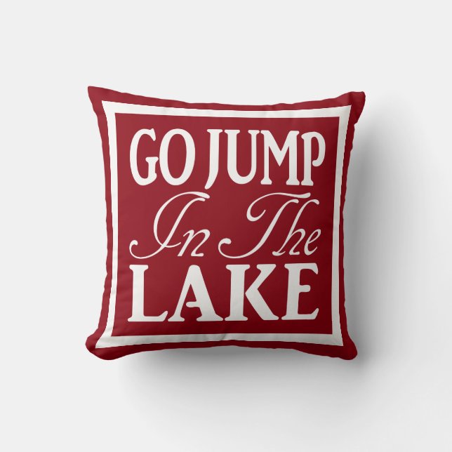 Coussin Aller Sauter Dans Le Lac (Recto)