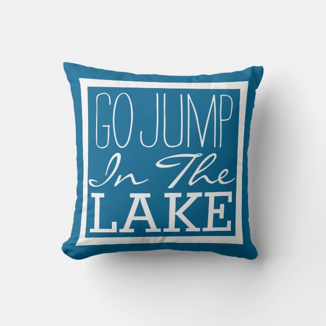 Coussin Aller Sauter Dans Le Lac (Recto)