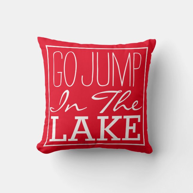 Coussin Aller Sauter Dans Le Lac (Recto)