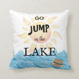 Coussin Aller sauter dans l'oreiller du lac Throw
