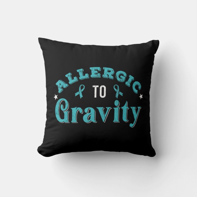 Coussin Allergic To Gravity POTS Dysautonomia Turquoise Ri (Recto)