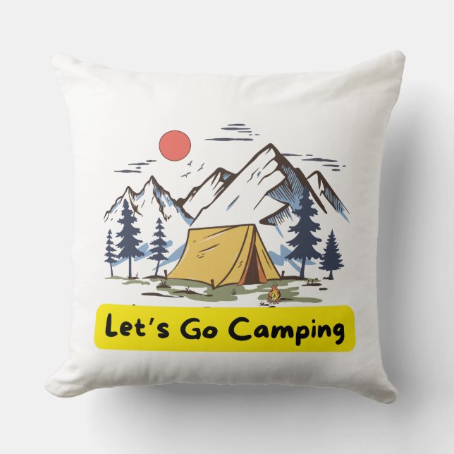 Coussin Allons en Camping (Recto)
