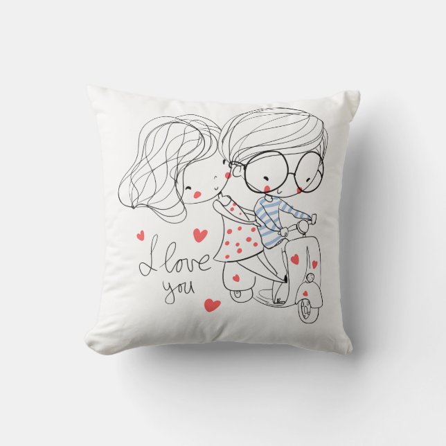 Coussin Almofada de love you travesseiro decorativo (Recto)
