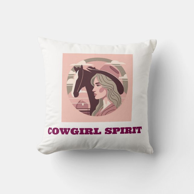 Coussin almofada estampada garota cowgirl  (Recto)