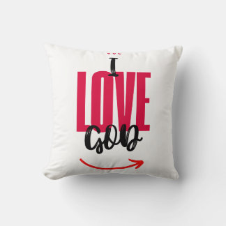 Coussin Almofada "I Love God"