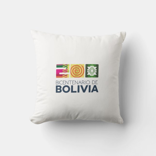 Coussin Almohada bicentenario de la Bolivie (Recto)