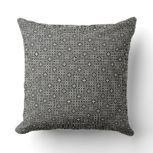 Almohada elegante patron blanco y negro