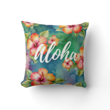 Aloha beautiful hibiscus flower pattern Hawaii